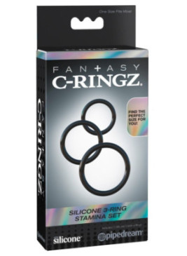 Silicone 3-Ring Stamina Set
